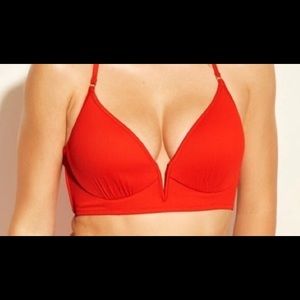 NWT Shade & Shore 36D V Wire Ribbed Bikini Top